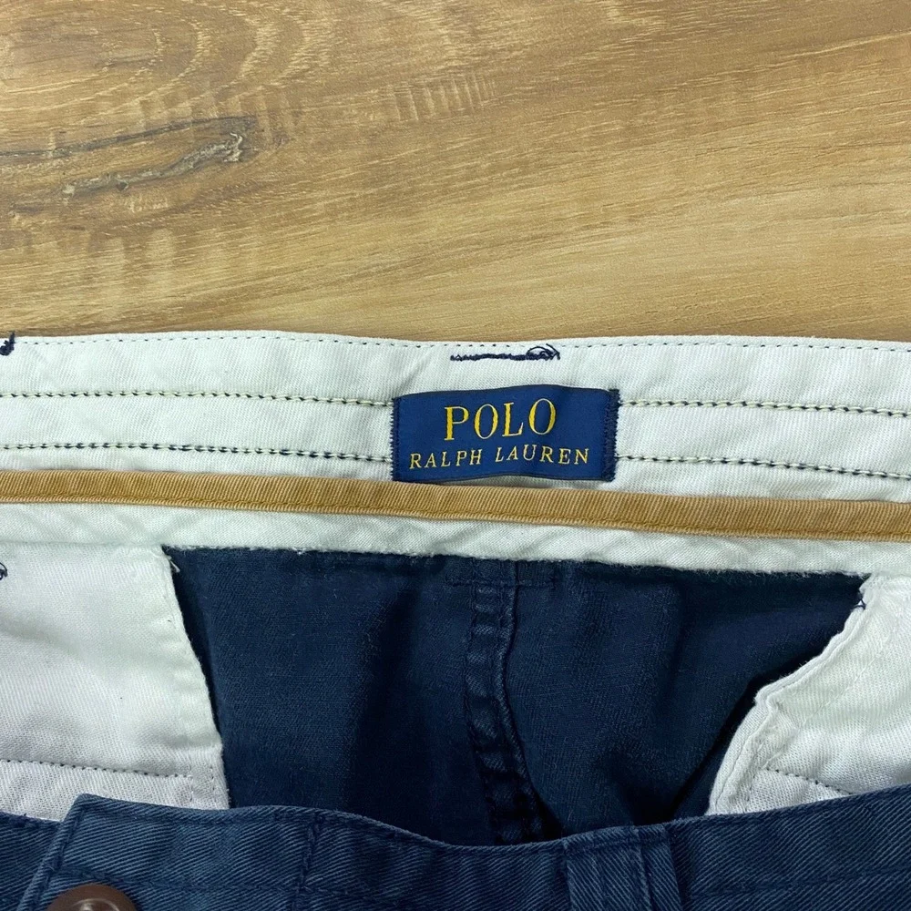 Polo Ralph Lauren Cargo Shorts 40 Mens Classic Chino Cotton Relaxed Navy Blue
